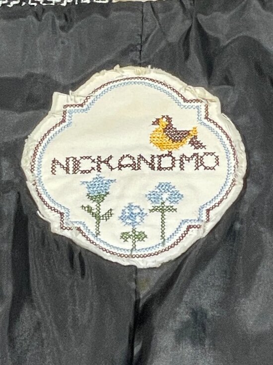 Nick & Mo Wool Blend Herringbone Blazer Jacket Grey Black Tweed Poetcore M - Picture 11 of 14